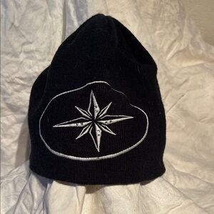 Black Beanie with Star Embroidery